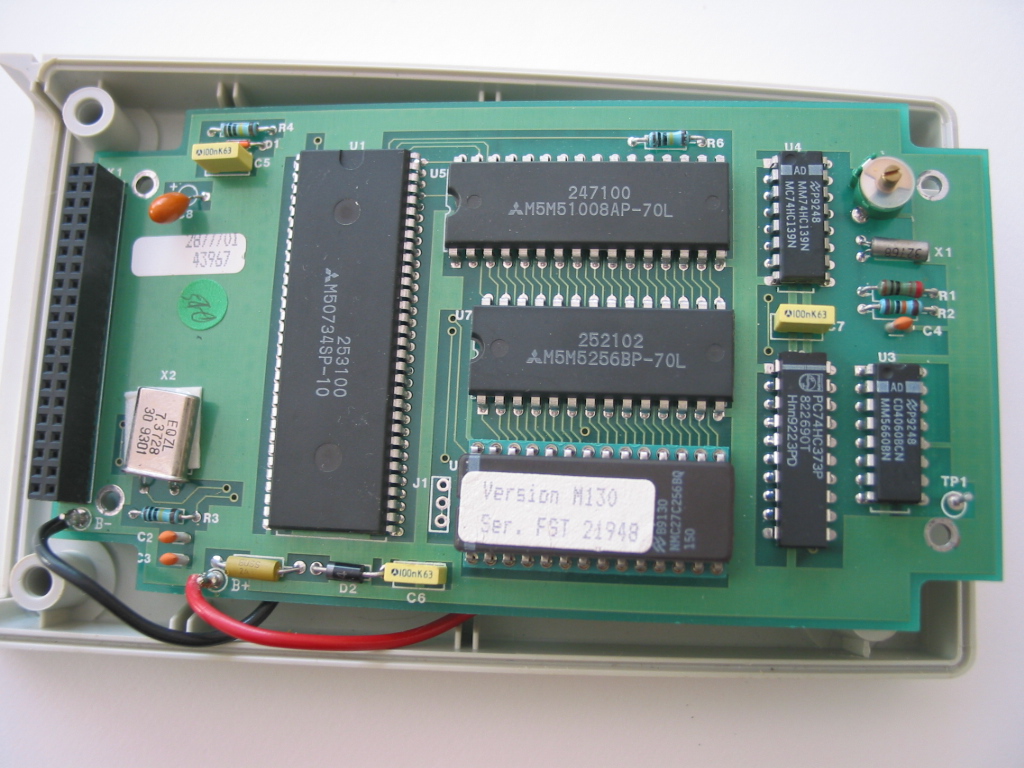 Digital PCB in Mark II enclosure — full board showing CPU, RAM and EPROM